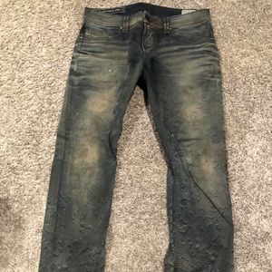 Diesel Thavar 33 x 32 Destroy Wash Denim Jeans